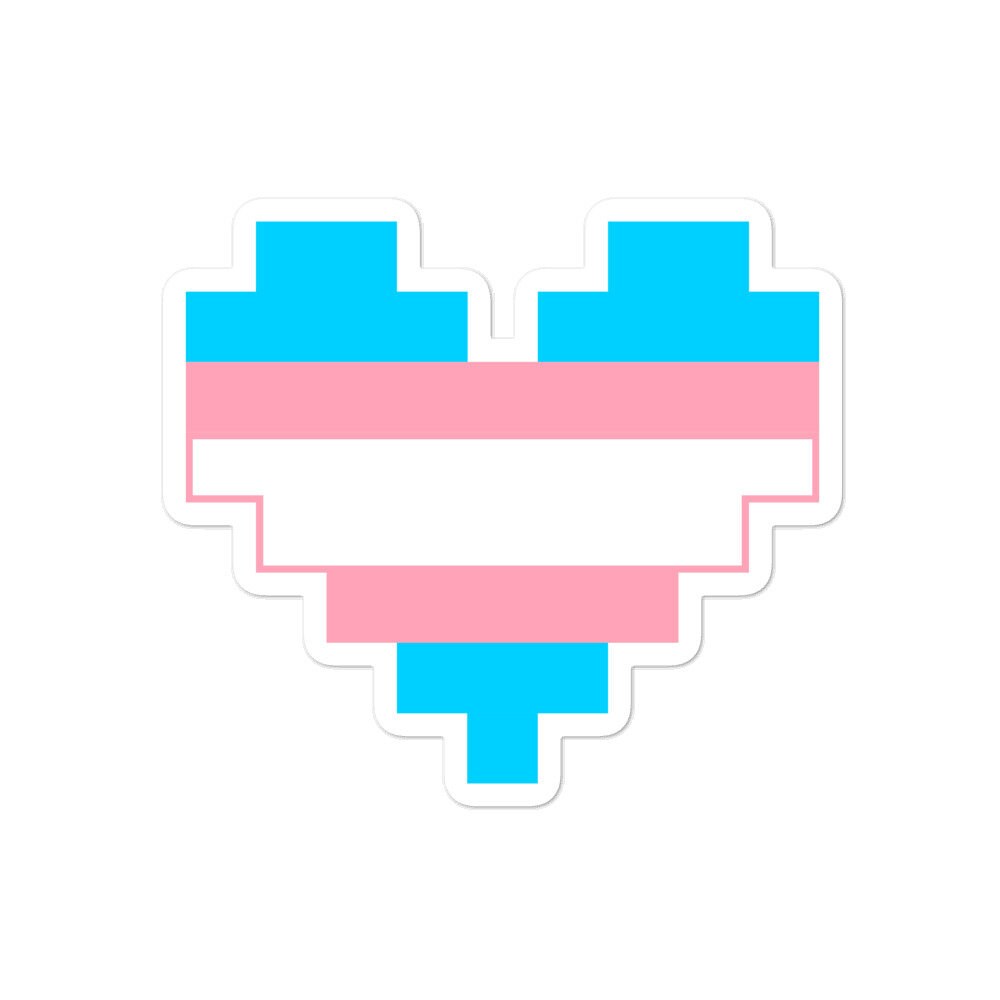 Heart Byte Transgender Pride Sticker - Etsy