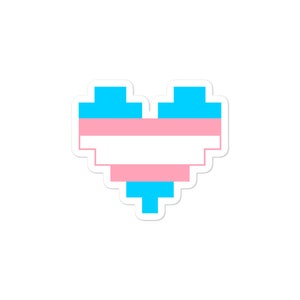 Heart Byte Transgender Pride Sticker