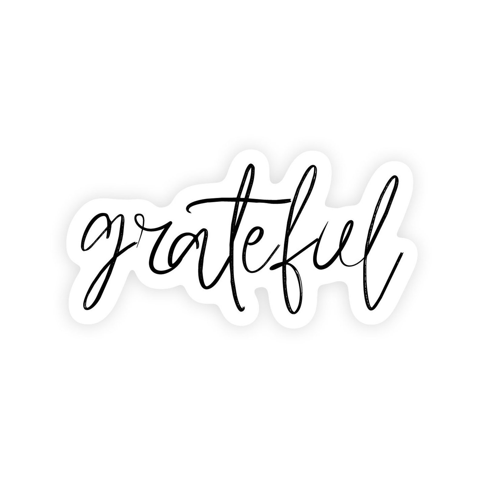 Laminated Grateful Sticker Gratitude Sticker Aesthetic | Etsy