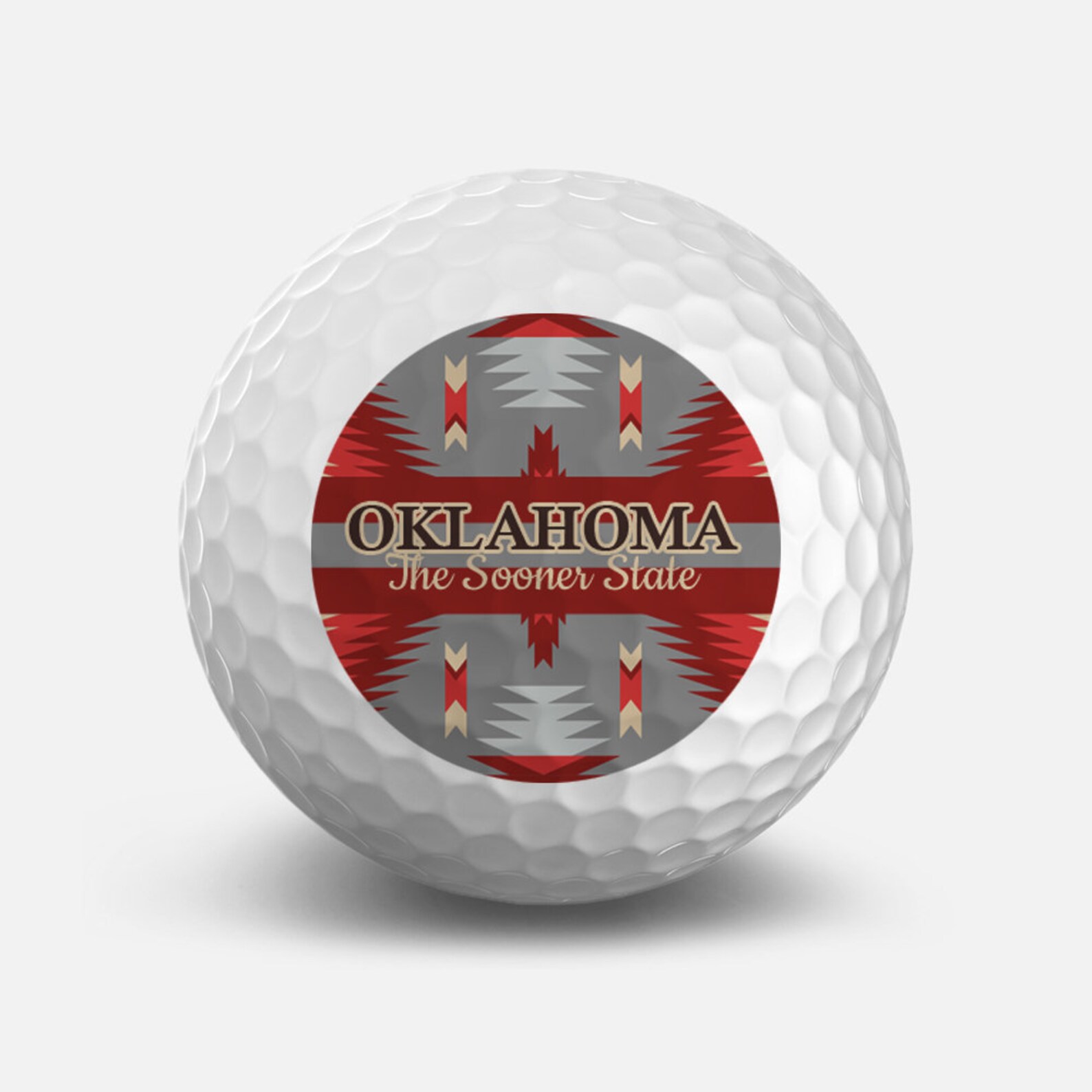Oklahoma The Sooner State Golf Ball Etsy