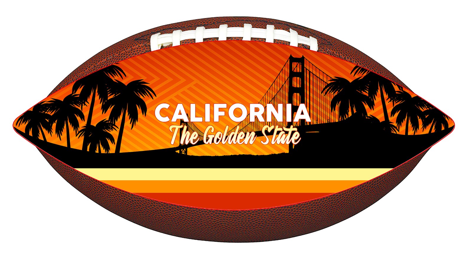California The Golden State Football | Etsy