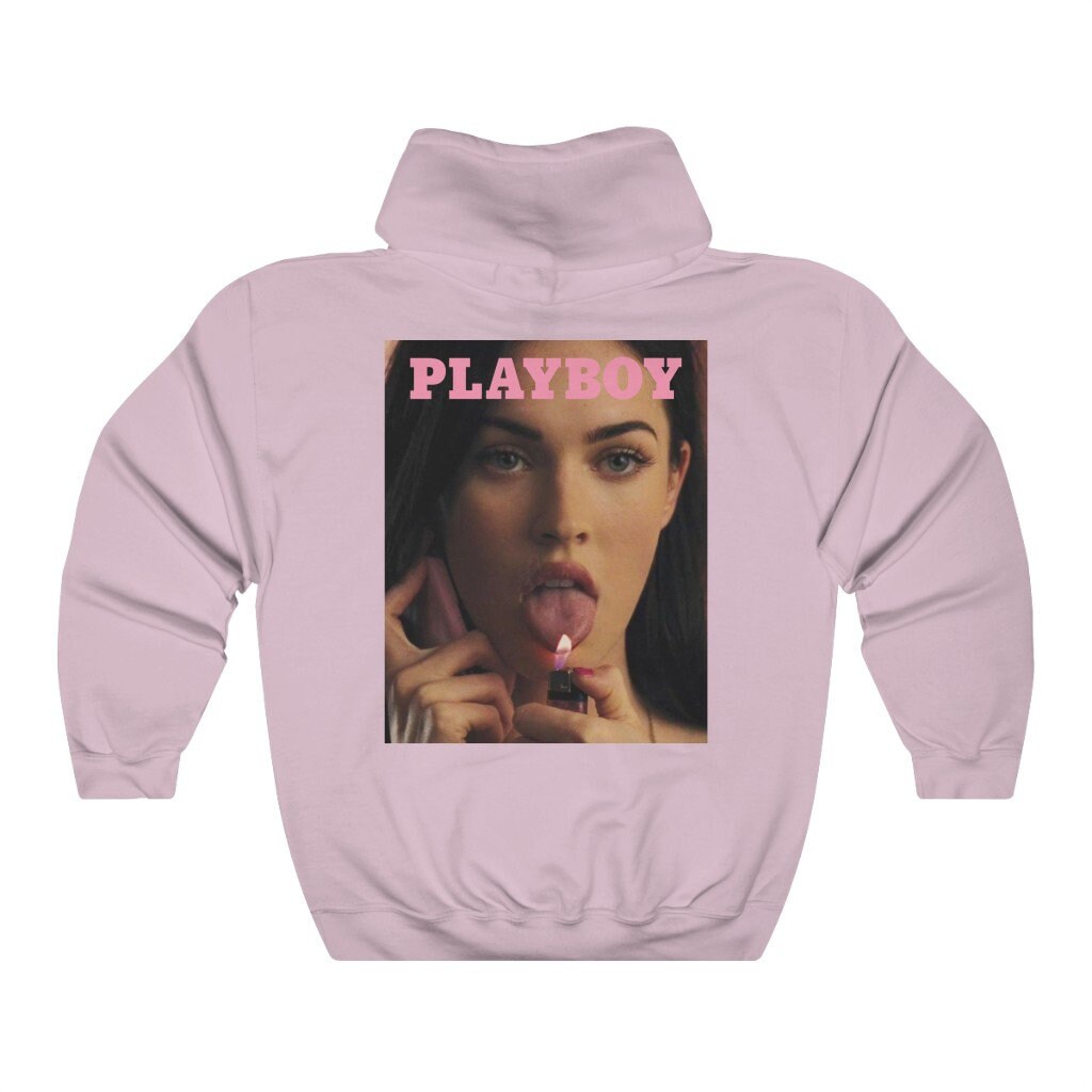 Playboy Hoodie Megan Fox Baby Pink Aesthetic Sweatshirt | Etsy