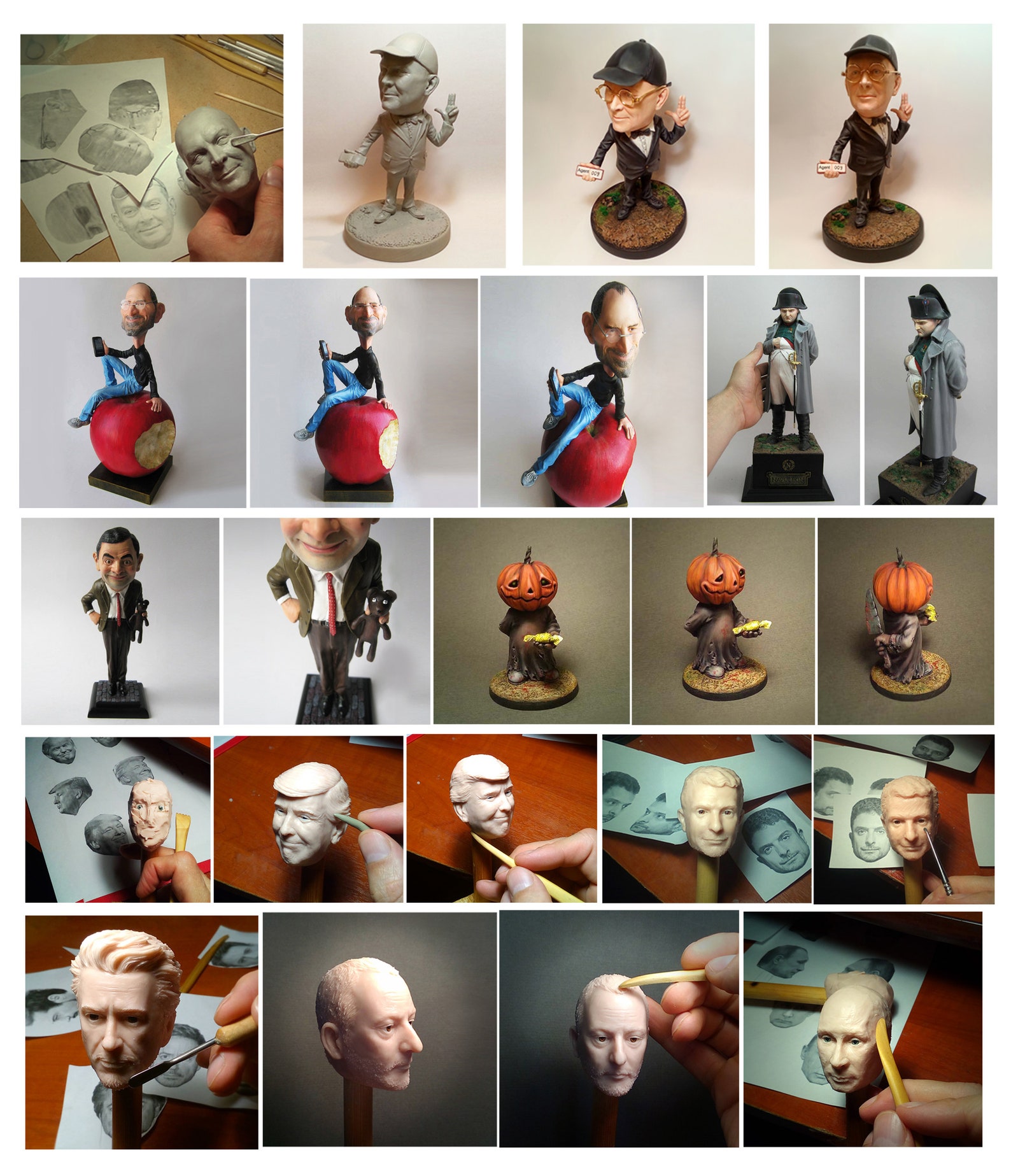 Custom Figurine Men Bobblehead Sculpture Clay Bobblehead Gift Etsy