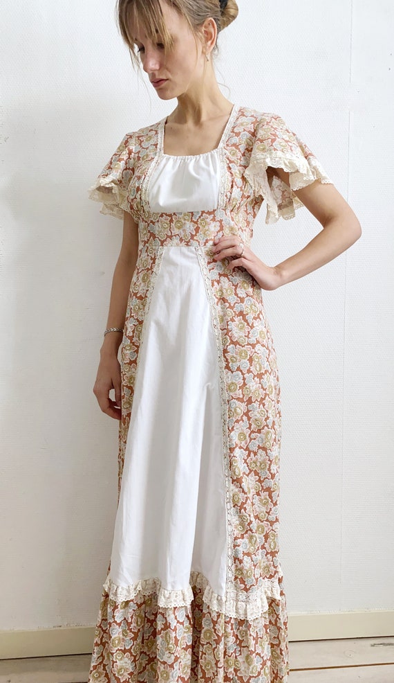 Vintage 1970s Gunne Sax prairie dress size xs - f… - image 3