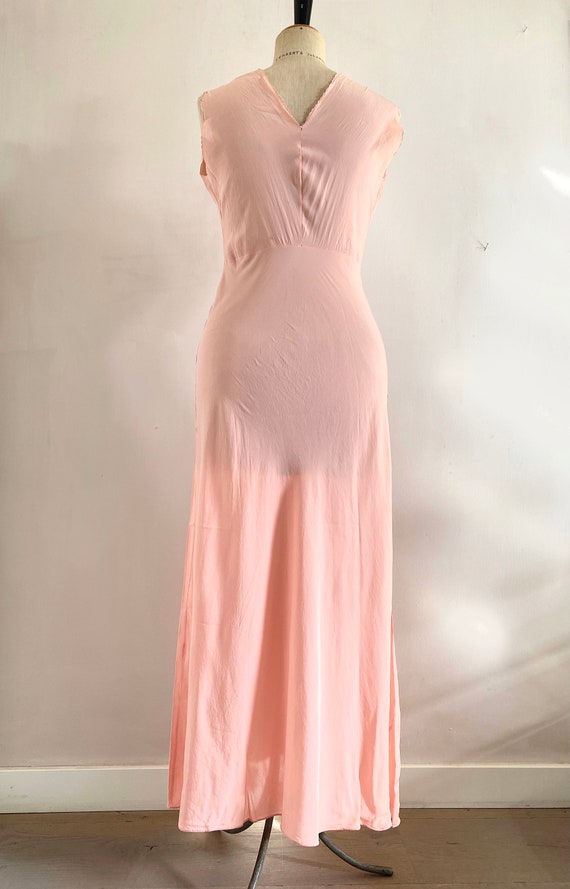 Vintage 1940s Silk Nightgown - Vintage Pink Silk … - image 10