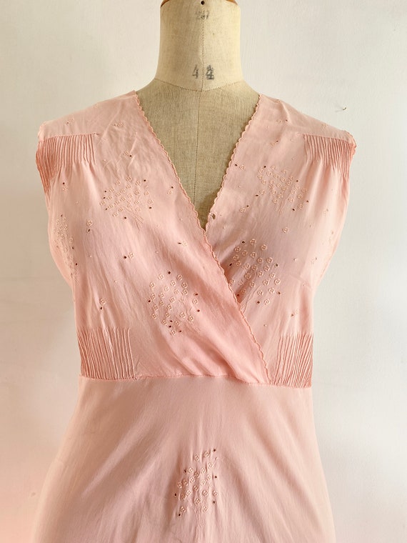 Vintage 1940s Silk Nightgown - Vintage Pink Silk … - image 5