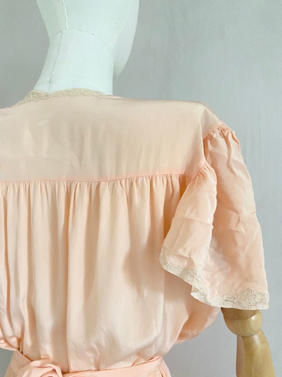 Vintage 1940s pink silk nightgown - 40s pastel la… - image 5