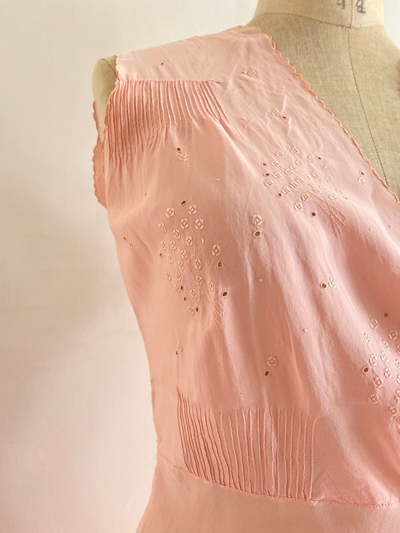 Vintage 1940s Silk Nightgown - Vintage Pink Silk … - image 8