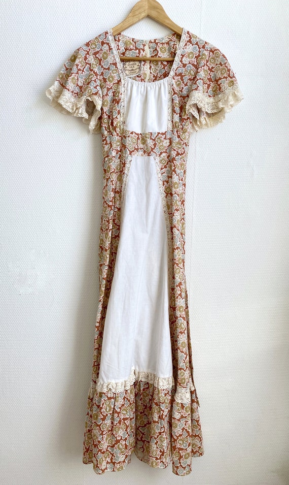 Vintage 1970s Gunne Sax prairie dress size xs - f… - image 4