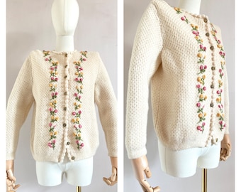Mohair Geborduurd Vest Kleding Dameskleding Sweaters Vesten jaren '70 Winter Vest Puff Sleeve Vest 