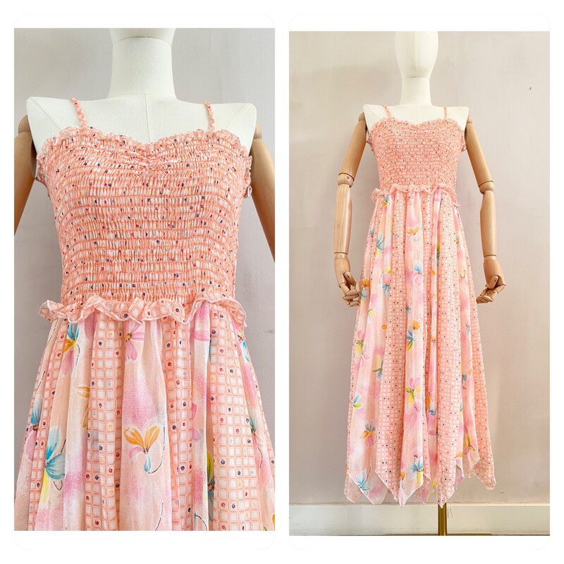 Vintagespired Hayley Smocked Pink Striped Dress main image 1