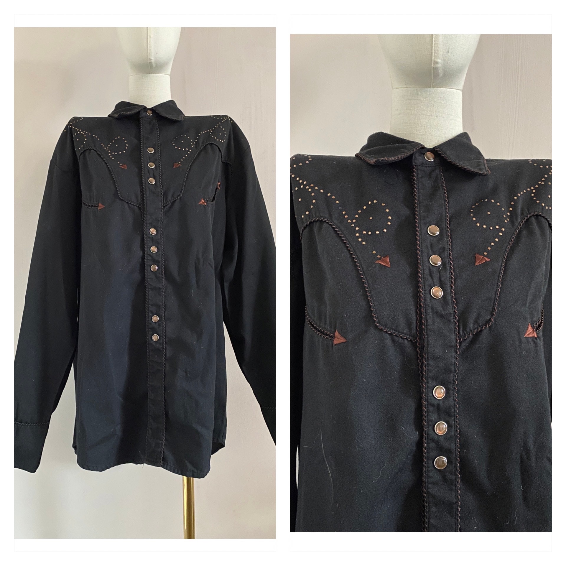 Black western blouse deals