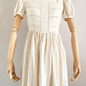 Heavenly 1970s Broderie Anglaise Cotton Dream Dress