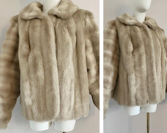 Vintage 70s fake fur coat SIZE S - 1970s teddy jacket