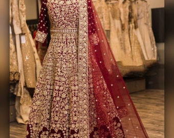 pic Indian Bridesmaid Dresses Red indian wedding dress etsy