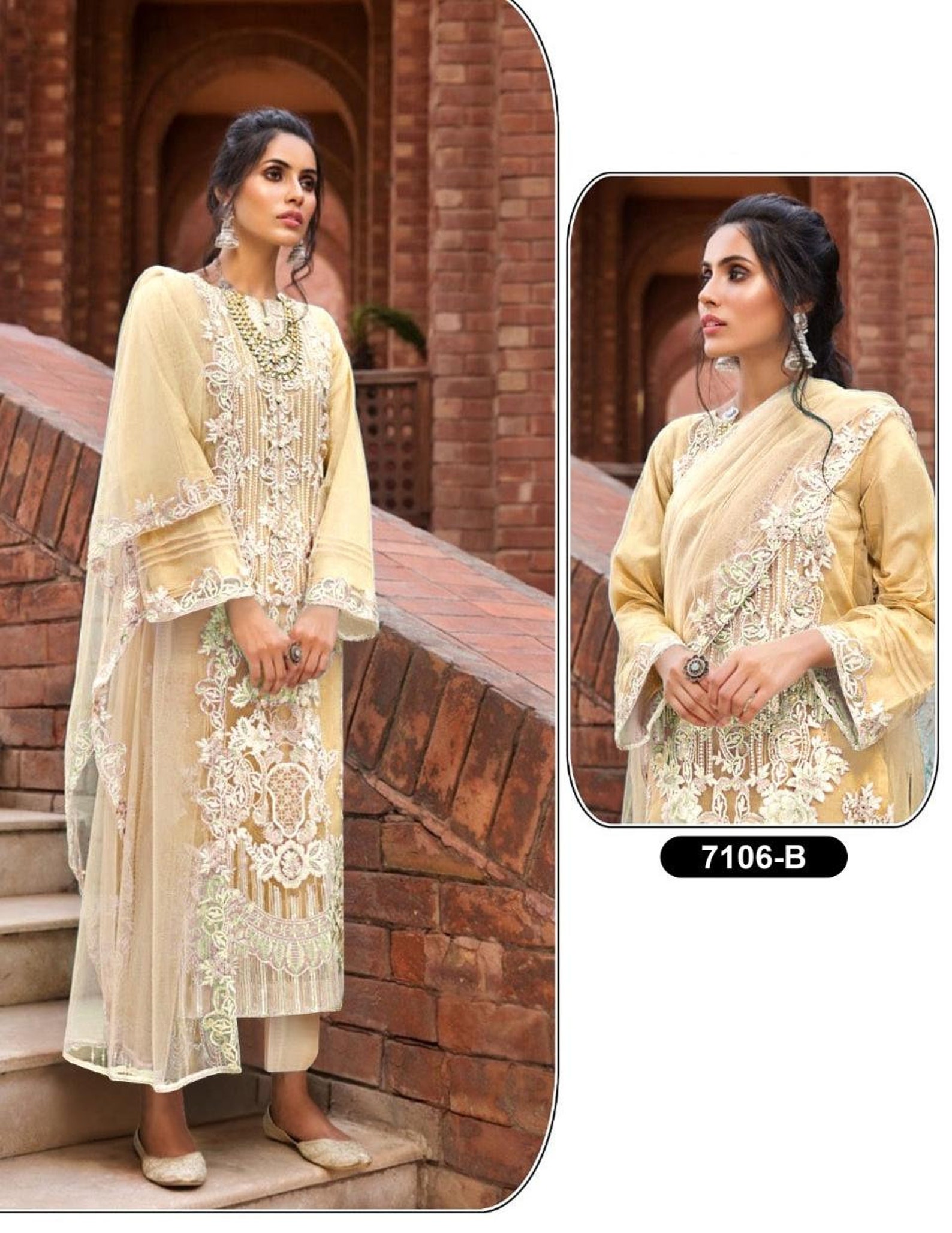 Designer Butterfly Net Kurti With Embroidery & Fancy Stone Etsy