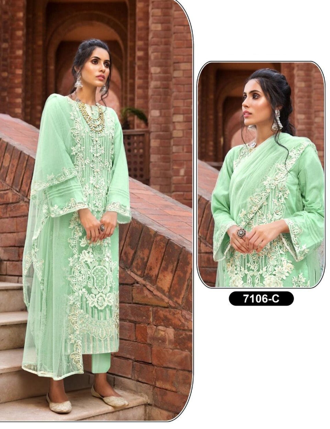 Designer Butterfly Net Kurti With Embroidery & Fancy Stone Etsy