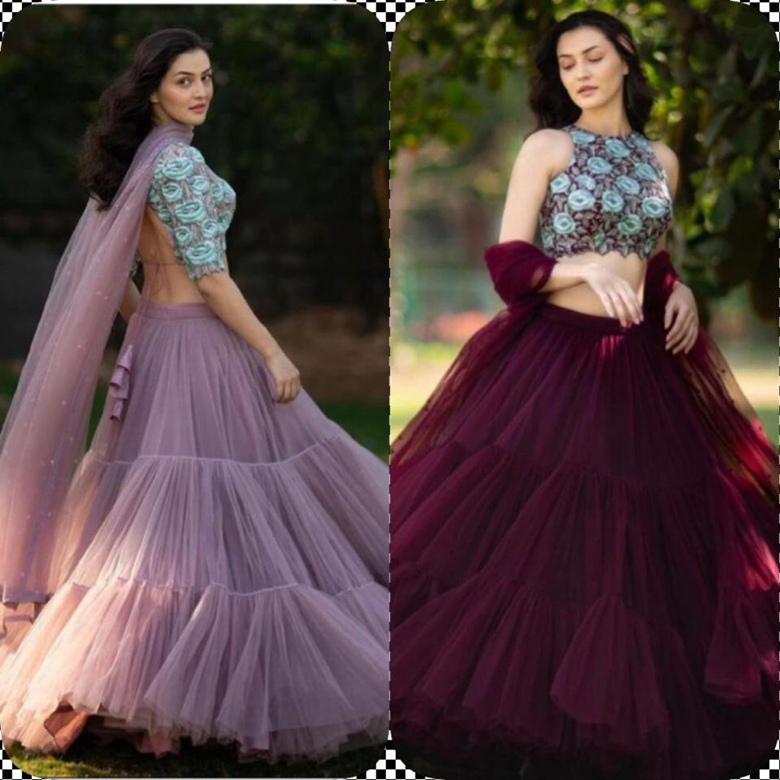 Beautiful Soft Butterfly Net Lehenga With Embroidery Work And Etsy