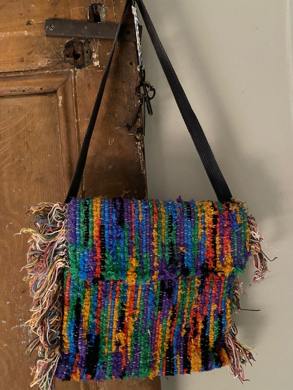 Vintage Multi-colored Carpet Bag/Purse - image 3