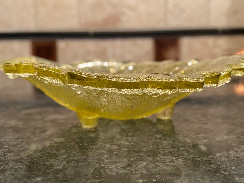 Vintage amber trinket /& candy bowl