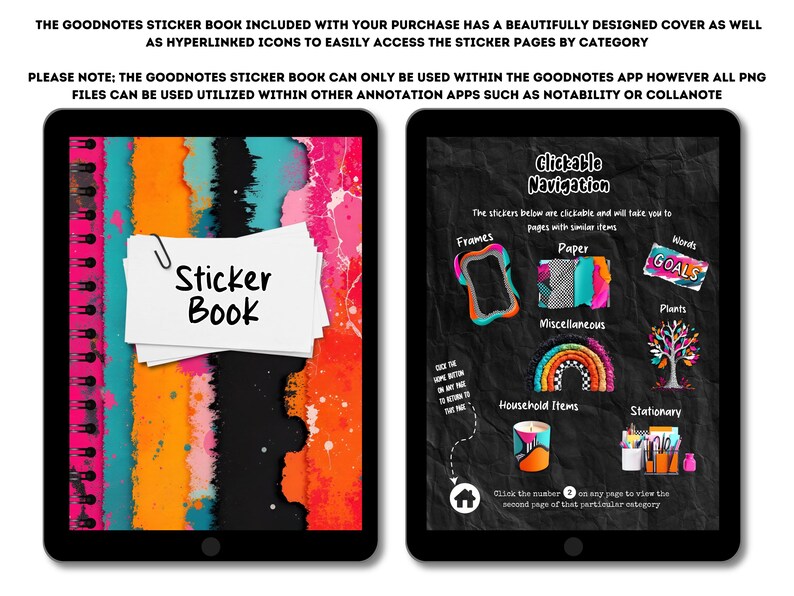 310 Realistic Bold and Funky Themed Digital Stickers | PNG Files and ...