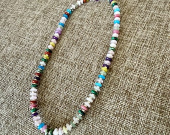 Bunte Edelstein Perlenkette
