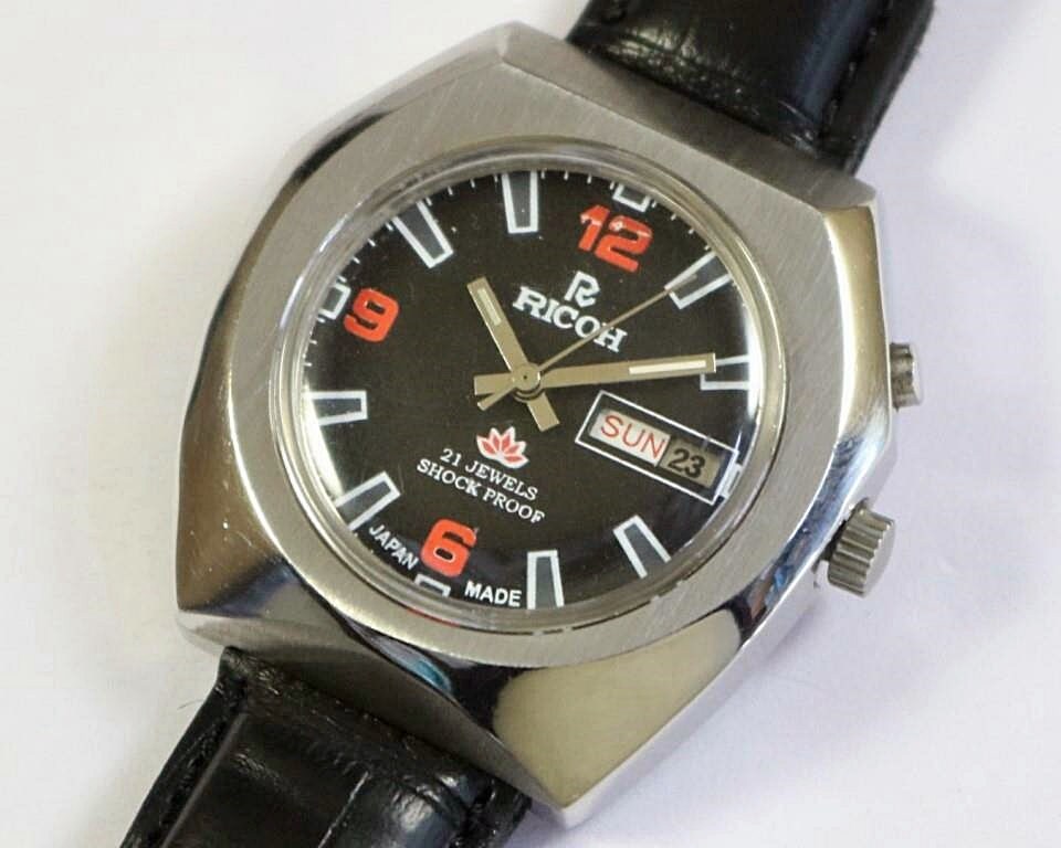 Vintage Ricoh 21 Jewels Automatic Japan Mens Wrist Watch