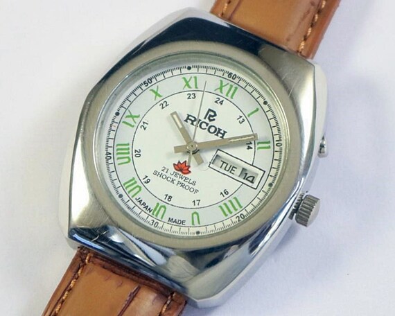 Ricoh watch 21 jewels automatic price hotsell