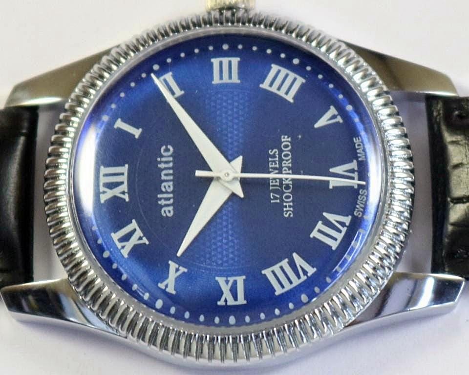 Vintage Atlantic Swiss Made Hand Winding Mens Wrist Watch
