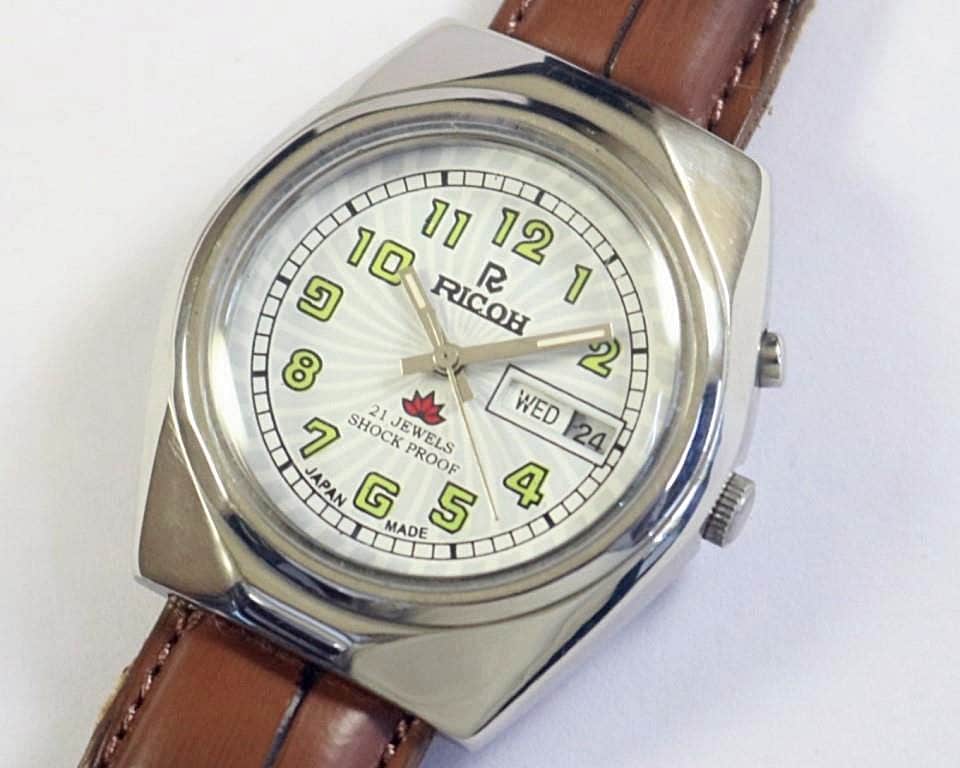 Vintage Ricoh 21 Jewels Automatic Japan Mens Wrist Watch