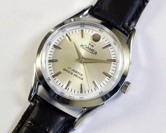 Orologio da polso da uomo vintage Roamer Swiss Made a carica