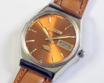 Vintage Citizen Eagle 7 Automático Japón Reloj de pulsera para hombre / mecánico / fecha del día / acero inoxidable / regalo para hombres para él / a1010li08