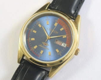 vintage Citizen Eagle 7 automatique Japon montre-bracelet pour homme | mécanique | jour jour | acier inoxydable | cadeau homme pour lui | a1030li27