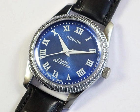ヴィンテージ 腕時計 メンズ atlantic 美品 Vintage Atlantic Swiss Made Hand Winding Mens Wrist Watch