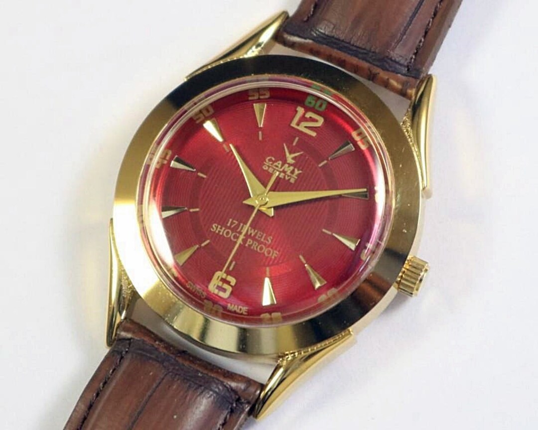 Buy Vintage Camy Swiss Made Hand Winding Mens Wrist Watch Mechanical Gold Plated stainless Steel Gift for Men for Him A1016li01 Online in India Etsy