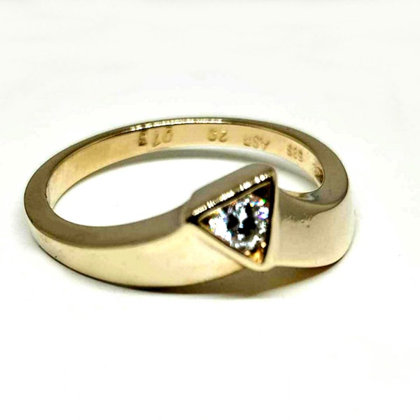 Brilliant ring Gold 14Kt / 585Kt - Diamond 0.13Kt - Secondhand