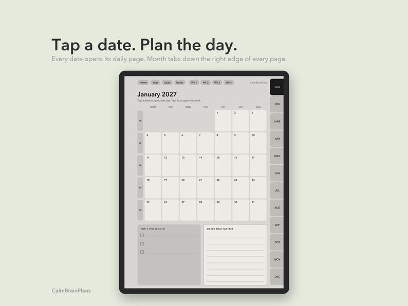 2027 Supernote Planner: closeup