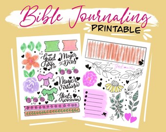 Printable Bible Journaling  Spanish - English / Proverbs 31 / Illustrated Faith / Bible Decor