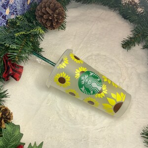 Sun Flower Starbucks Cup. Customized Starbucks Cup. Sun Flower. Starbucks.