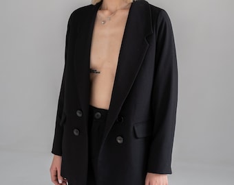 long black blazer, oversized blazer, womens blazer, blazer jacket women, suit jacket, work pants, blazers for women, double breasted blazer