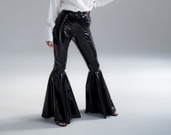 Bell Bottom Pants, Faux Leather Pants, Flare Pants, Pants Women Vintage, Wide Leg Pants, Festival Clothing Women, Hippie Pants