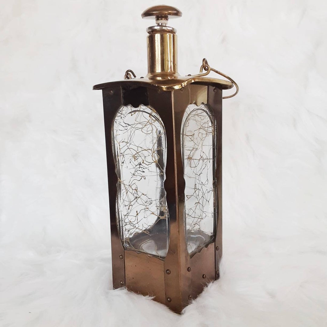 Tilso Japan Vintage Brass Lantern Style Decanter Music Box Etsy
