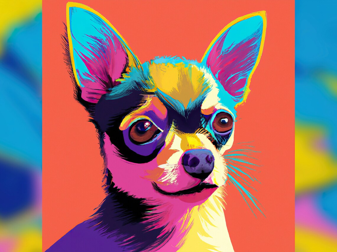 Pop Art Pet Portrait Custom Pet Pop Art Pop Art Dog Portrait Pet Pop 