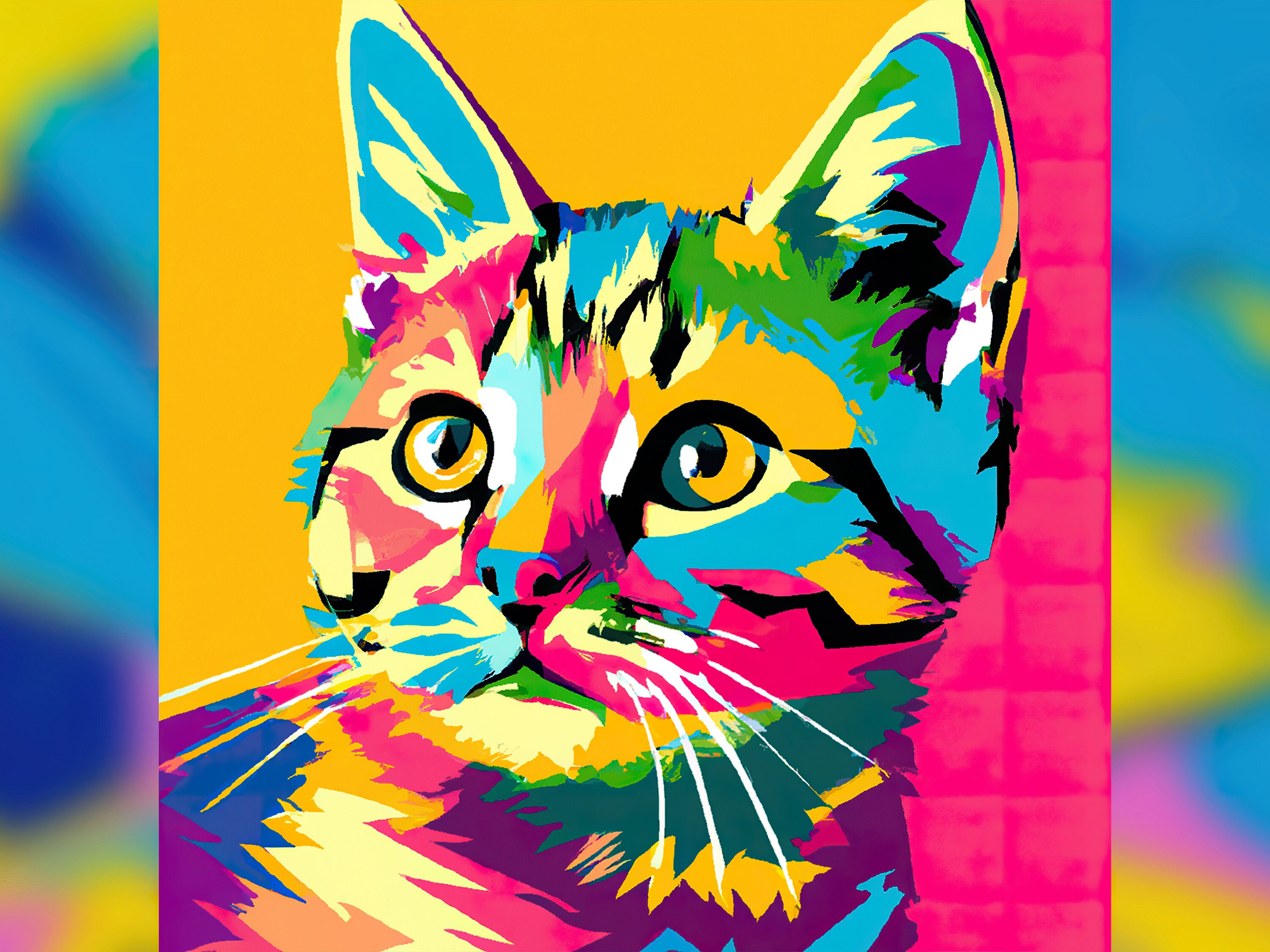 Pop Art Pet Portrait Custom Pet Pop Art Pop Art Dog Portrait Pet Pop 