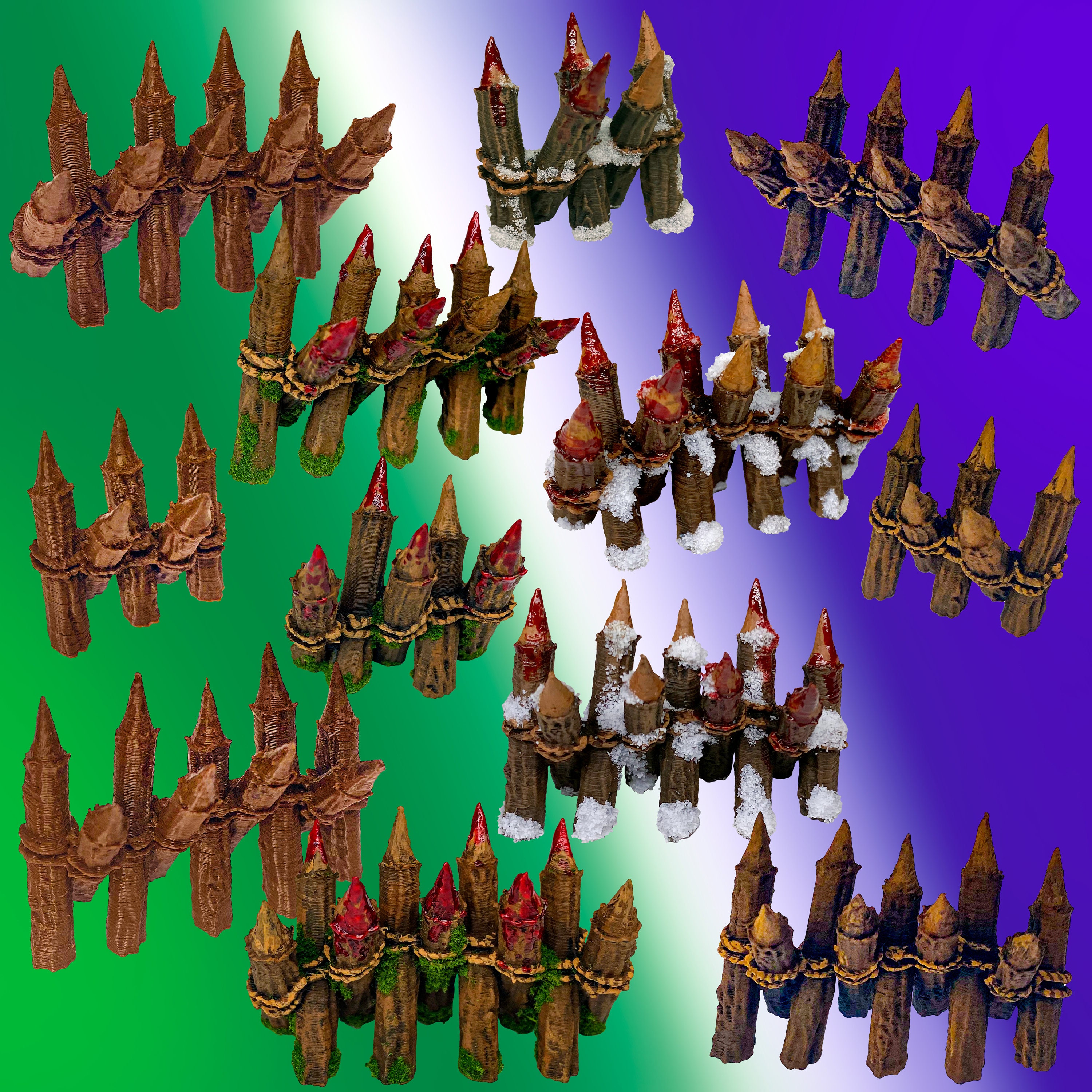 Gloomhaven JOTL Spike Barricades Palisade Stake Barriers (up to 6 pieces) Descent, Gloomhaven, Frosthaven, and Jaws of the Lion Accessories