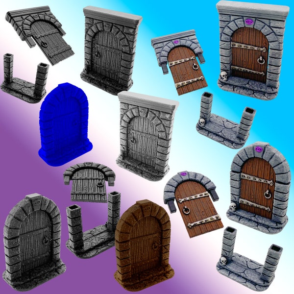 Gloomhaven Slide Out Stone Doors (up to 16 pieces) - Gloomhaven, Frosthaven, and Jaws of the Lion Accessories