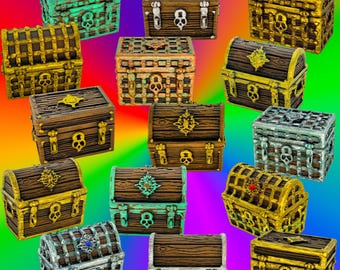 Gloomhaven Treasure Chests  Painted - Gloomhaven, Forgotten Circles, and Jaws of the Lion Accessories