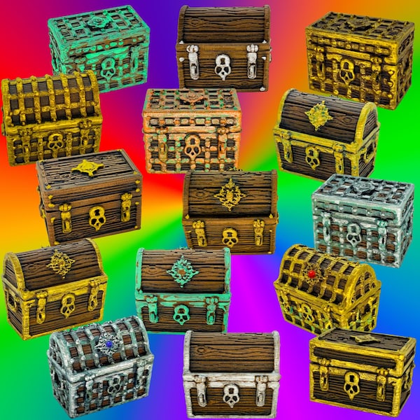 Gloomhaven Treasure Chests  Painted - Gloomhaven, Forgotten Circles, and Jaws of the Lion Accessories