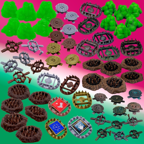 Gloomhaven Trap & Pressure Plate Set – 3D Printed Accessories
