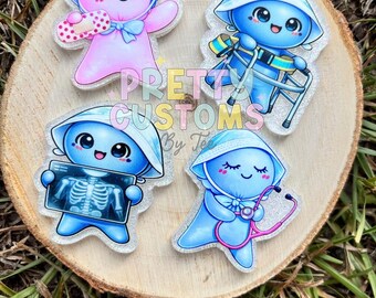 Glove Buddy Badge Reel | Healthcare Badge Reel | Cute Nurse Badge Holder | X-Ray Tech Badge Reel | Medical Badge Reel